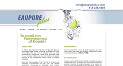 Desktop Screenshot of eaupureplus.com